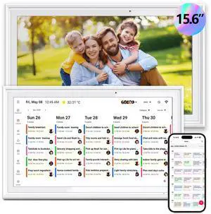 Digital Calendar, 15.6 Inch Smart Wall Planner with Dual-Mode Touchscreen, Family Chore Chart & Schedule Sync Function, Ideal Household Gift for Ladies and Family Digital Calendar, 15.6 Inch Smart Wall Planner with Dual-Mode Touchscreen, Family Chore Chart & Schedule Sync Function, Ideal Household Gift for Ladies and Family