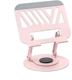 Laptop Stand for Desk, Adjustable Computer Stand with 360° Rotating Base, Ergonomic Laptop Riser for Collaborative Work, Foldable & Portable, Compatible with All 10-17.3" Laptops - Pink Laptop Stand for Desk, Adjustable Computer Stand with 360° Rotating Base, Ergonomic Laptop Riser for Collaborative Work, Foldable & Portable, Compatible with All 10-17.3" Laptops - Pink