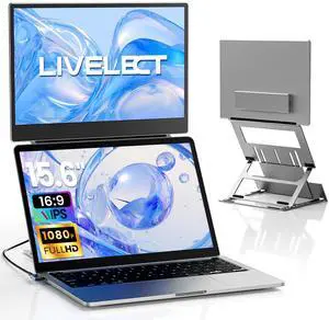 15.6" Dual Portable Laptop Screen Extender, 1080P FHD IPS Displays, Premium Aluminum Alloy Foldable Design with Adjustable Height Stand, USB-C HDMI Multi-Device Compatible (Windows, Mac, Android) 15.6" Dual Portable Laptop Screen Extender, 1080P FHD IPS Displays, Premium Aluminum Alloy Foldable Design with Adjustable Height Stand, USB-C HDMI Multi-Device Compatible (Windows, Mac, Android)