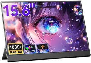 15.6" Portable Second Screen for Laptop, 1080P FHD IPS Monitor, 100% sRGB Eye Care Display, USB-C HDMI Plug & Play, Compatible with Mac, Switch & Xbox 15.6" Portable Second Screen for Laptop, 1080P FHD IPS Monitor, 100% sRGB Eye Care Display, USB-C HDMI Plug & Play, Compatible with Mac, Switch & Xbox