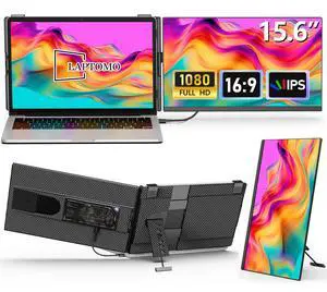 15.6" FHD 1080P Detachable Portable Dual Monitor, Laptop Screen Extender with Plug & Play, Dual/Triple Display for 1317" Laptops, Compatible with Windows, macOS, Android & ChromeOS 15.6" FHD 1080P Detachable Portable Dual Monitor, Laptop Screen Extender with Plug & Play, Dual/Triple Display for 1317" Laptops, Compatible with Windows, macOS, Android & ChromeOS