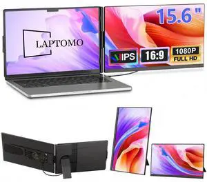 15.6" Laptop Screen Extender, 120% sRGB FHD 1080P IPS Dual Monitor, Detachable Portable Monitor for Laptops, USB-C/HDMI Plug & Play for Windows/Mac/Android/Switch/PS5 15.6" Laptop Screen Extender, 120% sRGB FHD 1080P IPS Dual Monitor, Detachable Portable Monitor for Laptops, USB-C/HDMI Plug & Play for Windows/Mac/Android/Switch/PS5