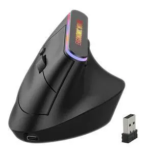 Wireless Ergonomic Vertical Mouse, Bluetooth Mouse for Laptop (BT5.2+2.4GHz), Right Hand Optical Mouse, Office Vertical Computer Mice, 800/1200/1600 DPI, 5 Buttons for Laptop, Desktop & PC, Black Wireless Ergonomic Vertical Mouse, Bluetooth Mouse for Laptop (BT5.2+2.4GHz), Right Hand Optical Mouse, Office Vertical Computer Mice, 800/1200/1600 DPI, 5 Buttons for Laptop, Desktop & PC, Black