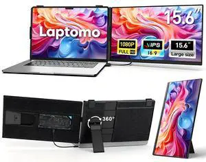 Laptop Screen Extender 15.6", Detachable 120% sRGB 1080P FHD Dual Portable Monitor, Plug & Play External Screen for 13"-17" Laptops, Compatible with Windows, macOS, Android, ChromeOS & PS5 Laptop Screen Extender 15.6", Detachable 120% sRGB 1080P FHD Dual Portable Monitor, Plug & Play External Screen for 13"-17" Laptops, Compatible with Windows, macOS, Android, ChromeOS & PS5