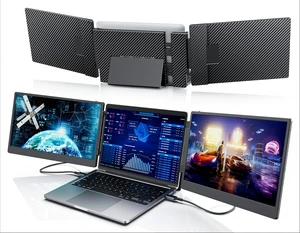 14" Triple Laptop Screen Extender, FHD 1080P IPS Portable Monitor for Laptop, Triple Screen Monitor Extender Compatible with 13"-17" Laptops, HDMI/USB-A/C Plug-Play for Mac/Windows/Android/Dex 14" Triple Laptop Screen Extender, FHD 1080P IPS Portable Monitor for Laptop, Triple Screen Monitor Extender Compatible with 13"-17" Laptops, HDMI/USB-A/C Plug-Play for Mac/Windows/Android/Dex