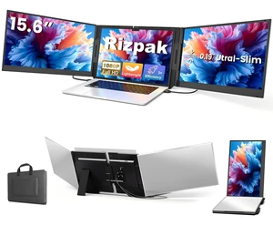 15.6" Laptop Screen Extender, FHD 1080P IPS Triple Portable Monitor, Fits 12" - 17.3" Laptops, Ultra-Slim Freestanding Design, Plug & Play, No Driver, Compatible with Windows, Mac & ChromeOS 15.6" Laptop Screen Extender, FHD 1080P IPS Triple Portable Monitor, Fits 12" - 17.3" Laptops, Ultra-Slim Freestanding Design, Plug & Play, No Driver, Compatible with Windows, Mac & ChromeOS
