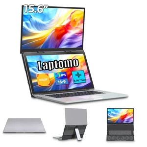 Laptop Screen Extender, 15.6'' FHD 1080P Dual Portable Monitor, One Cable Plug-Play Stacked Monitor Extender for 13-17" Laptops, Ultra-Thin 0.16" Foldable Travel Monitor for Mac/Win/Android Laptop Screen Extender, 15.6'' FHD 1080P Dual Portable Monitor, One Cable Plug-Play Stacked Monitor Extender for 13-17" Laptops, Ultra-Thin 0.16" Foldable Travel Monitor for Mac/Win/Android