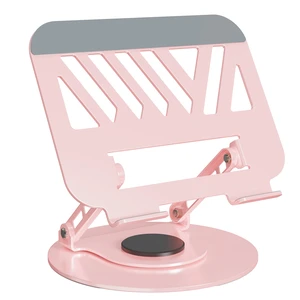 Laptop Stand for Desk, Adjustable Computer Stand with 360° Rotating Base, Ergonomic Laptop Riser for Collaborative Work, Foldable & Portable, Compatible with MacBook Pro, All Laptops 10 -17.3" - Pink Laptop Stand for Desk, Adjustable Computer Stand with 360° Rotating Base, Ergonomic Laptop Riser for Collaborative Work, Foldable & Portable, Compatible with MacBook Pro, All Laptops 10 -17.3" - Pink