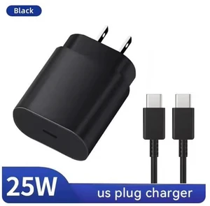 25W Type USB-C Super Fast Wall Charger Cable For Samsung Galaxy S20 S21 S2225W 1 PCS US Charger + 1 PCS 6ft cable 25W Type USB-C Super Fast Wall Charger Cable For Samsung Galaxy S20 S21 S2225W 1 PCS US Charger + 1 PCS 6ft cable