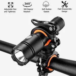 2 Pack 360° Rotation Flashlight Mount Holder Bicycle LED Light Clip Clamp 2 Pack 360° Rotation Flashlight Mount Holder Bicycle LED Light Clip Clamp