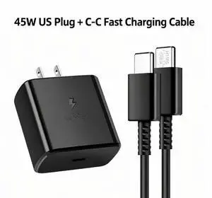 45w USB-C Super Fast Wall Charger+6ft Cable For Samsung Galaxy S24 S23 S22 S21 45w USB-C Super Fast Wall Charger+6ft Cable For Samsung Galaxy S24 S23 S22 S21
