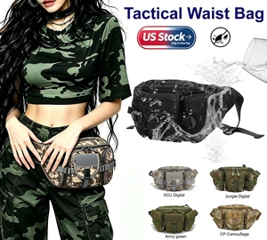 Tactical Fanny Pack Bumbag Waist Bag Military Hip Belt Outdoor Hiking Fishing Jungle Digital Tactical Fanny Pack Bumbag Waist Bag Military Hip Belt Outdoor Hiking Fishing Jungle Digital