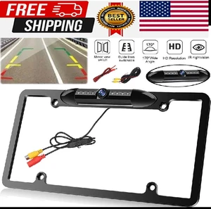 Backup Camera Waterproof Night Vision HD Wide Angle License Plate Car Rear View Backup Camera Waterproof Night Vision HD Wide Angle License Plate Car Rear View