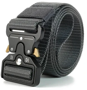 Genuine Tactical Belt Quick Release Nylon Military Outdoor Sports Black Unisex Gray+Gold Ear 125CM -49.21 In Genuine Tactical Belt Quick Release Nylon Military Outdoor Sports Black Unisex Gray+Gold Ear 125CM -49.21 In