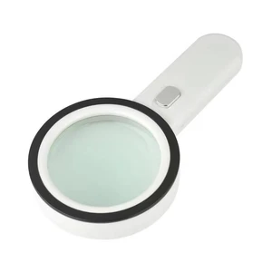 30X Jumbo Handheld Magnifying Glass w/ 12 Bright LED Light Illuminated Magnifier Chrome Button 30X Jumbo Handheld Magnifying Glass w/ 12 Bright LED Light Illuminated Magnifier Chrome Button
