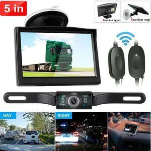5" Monitor Backup Camera Car Rear View HD Parking System Night Vision Silver-Wireless Camera 5" Monitor Backup Camera Car Rear View HD Parking System Night Vision Silver-Wireless Camera