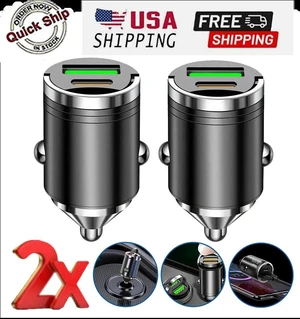 2 Port USB Super Fast Car Charger Adapter For iPhone Samsung Android Cell Phone 2 Port USB Super Fast Car Charger Adapter For iPhone Samsung Android Cell Phone