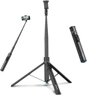 67 Inch Automatic Popup Selfie Stick Tripod, Carbon Fiber Phone Tripod with Magnetic Rechargeable Bluetooth Remote, 360° Rotation for Vlog Travel Live Streaming 67 Inch Automatic Popup Selfie Stick Tripod, Carbon Fiber Phone Tripod with Magnetic Rechargeable Bluetooth Remote, 360° Rotation for Vlog Travel Live Streaming