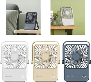 Rechargeable Small Desk Fan, Portable USB Table Fan with Foldable Stand, 3Speed Adjustable Angle Personal Mini Fan for Office Bedroom Travel, 3 Colors Available(Beige, light yellow, blue) Rechargeable Small Desk Fan, Portable USB Table Fan with Foldable Stand, 3Speed Adjustable Angle Personal Mini Fan for Office Bedroom Travel, 3 Colors Available(Beige, light yellow, blue)