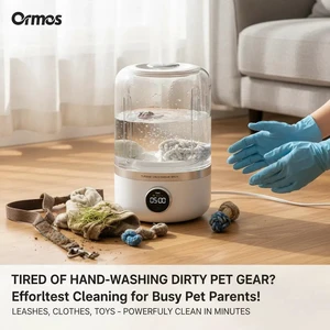 Pet Parent Portable Washer, Compact Turbine Cleaner with Bionic Hand-Wash Tech, Multi-Use for Dog and Cat Gear, Clothing, Leashes, Toys