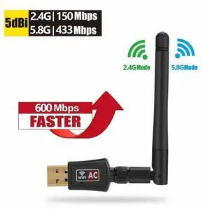 100 Pcs 600Mbps Wireless USB Wifi Adapter Dongle Dual Band 2.4G/5GHz W/Antenna 100 Pcs 600Mbps Wireless USB Wifi Adapter Dongle Dual Band 2.4G/5GHz W/Antenna