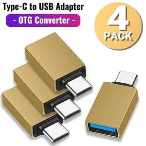 4 Pack USB-C 3.1 Male to USB A Female Adapter Converter OTG Type C Android Phone 4 Pack USB-C 3.1 Male to USB A Female Adapter Converter OTG Type C Android Phone