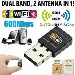 AC600 Mbps Dual Band 2.4/5Ghz Wireless USB Mini WiFi Network Adapter 802.11 AC600 Mbps Dual Band 2.4/5Ghz Wireless USB Mini WiFi Network Adapter 802.11