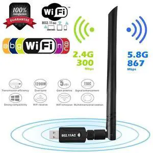 AC1200 Mbps Dual Band 2.4/5Ghz Wireless USB WiFi Network Adapter Antenna 802.11 AC1200 Mbps Dual Band 2.4/5Ghz Wireless USB WiFi Network Adapter Antenna 802.11