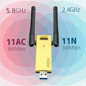 USB 3.0 1200Mbps Long Range AC1200 Dual Band 5GHz Wireless WiFi Adapter Antennas USB 3.0 1200Mbps Long Range AC1200 Dual Band 5GHz Wireless WiFi Adapter Antennas