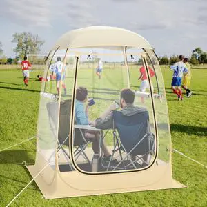 SPORFIT Pop up Sports Tent, Portable Weather Pod for 1-6 Person, Garden Screen House Shelter with Floor Mat & Carry Bag, Outdoor Clear Bubble Tent for Sports Event Soccer Camping (4.2 x 4.2 x 5.2 ft) SPORFIT Pop up Sports Tent, Portable Weather Pod for 1-6 Person, Garden Screen House Shelter with Floor Mat & Carry Bag, Outdoor Clear Bubble Tent for Sports Event Soccer Camping (4.2 x 4.2 x 5.2 ft)