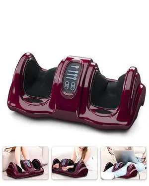 ARLIME Shiatsu Foot Massager with Remote, 4 Modes Deep Kneading Rolling, Leg Ankle & Calf and Feet Massage for Neuropathy, Pain Relief, Plantar Fasciitis, Blood Circulation, Burgundy ARLIME Shiatsu Foot Massager with Remote, 4 Modes Deep Kneading Rolling, Leg Ankle & Calf and Feet Massage for Neuropathy, Pain Relief, Plantar Fasciitis, Blood Circulation, Burgundy