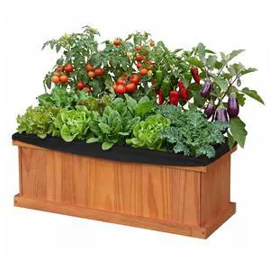 SPORFIT Wooden Raised Garden Bed, Large Rectangular Planter with Drainage Holes, Removable Bottom & Liner for Flowers Vegetables, Outdoor Elevated Planter Box for Yard Patio Balcony (1, 28x10x10) SPORFIT Wooden Raised Garden Bed, Large Rectangular Planter with Drainage Holes, Removable Bottom & Liner for Flowers Vegetables, Outdoor Elevated Planter Box for Yard Patio Balcony (1, 28x10x10)