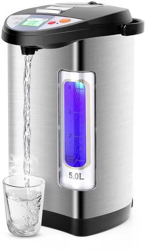 ARLIME 5L Hot Water Dispenser, Electric Water Kettle with 3-way Dispense, LCD Display & 5 Temp Settings, Stainless Steel Water Boiler and Warmer for Tea, Coffee ARLIME 5L Hot Water Dispenser, Electric Water Kettle with 3-way Dispense, LCD Display & 5 Temp Settings, Stainless Steel Water Boiler and Warmer for Tea, Coffee