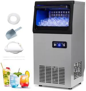 ARLIME Commercial Ice Maker, 110 lbs/24H Countertop Freestanding Ice Machine with 25 lbs Storage Capacity, Self-Cleaning, Stainless Steel, Filter Included, Perfect for Home Bar Cafe ARLIME Commercial Ice Maker, 110 lbs/24H Countertop Freestanding Ice Machine with 25 lbs Storage Capacity, Self-Cleaning, Stainless Steel, Filter Included, Perfect for Home Bar Cafe