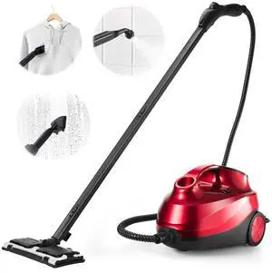 ARLIME Steam Cleaner, Multi-Purpose Household Rolling Steamer w/ 19 Accessories, 1.5L Tank & 13ft Power Cord, Pressurized Steam Cleaning Machine for Floors, Carpets, Windows, Kitchen, Bathroom, Red ARLIME Steam Cleaner, Multi-Purpose Household Rolling Steamer w/ 19 Accessories, 1.5L Tank & 13ft Power Cord, Pressurized Steam Cleaning Machine for Floors, Carpets, Windows, Kitchen, Bathroom, Red