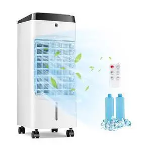 ARLIME Evaporative Air Cooler, 3-in-1 Wide Oscillating Cooling Fan w/ 4 Modes, 3 Speeds, 2-12H Timer, Remote Control & 2 Ice Packs, 3.5L Water Tank, Portable Swamp Cooler for Bedroom Home Office ARLIME Evaporative Air Cooler, 3-in-1 Wide Oscillating Cooling Fan w/ 4 Modes, 3 Speeds, 2-12H Timer, Remote Control & 2 Ice Packs, 3.5L Water Tank, Portable Swamp Cooler for Bedroom Home Office