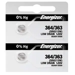 2 x Fresh Stock Energizer Watch Silver Oxide Batteries 364/363 SR621SW Battery 2 x Fresh Stock Energizer Watch Silver Oxide Batteries 364/363 SR621SW Battery