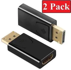 2 x Display Port to HDMI Displayport DP HDMI Cable Adapter Video cord HDTV PC 4K 2 x Display Port to HDMI Displayport DP HDMI Cable Adapter Video cord HDTV PC 4K