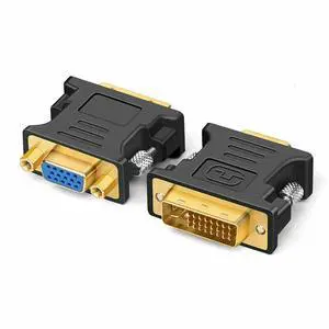 DVI-I Male Analog (24+5) to VGA Female (15-pin) Connector Adapter Desktop PC DVI-I Male Analog (24+5) to VGA Female (15-pin) Connector Adapter Desktop PC