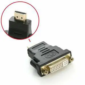 DVI Female To HDMI Male Connector Adapter Converter 1080P PC Desktop TV Laptop DVI Female To HDMI Male Connector Adapter Converter 1080P PC Desktop TV Laptop