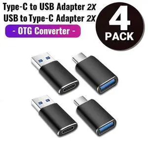 4 Pack USB-C 3.1 Male to USB A Female Adapter(2 Pack C to A & 2 Pack A to C) 4 Pack USB-C 3.1 Male to USB A Female Adapter(2 Pack C to A & 2 Pack A to C)