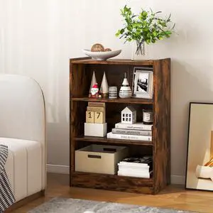SPORFIT Bookshelf, 3-Tier Open Wooden Bookcase SPORFIT Bookshelf, 3-Tier Open Wooden Bookcase