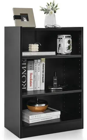 SPORFIT Bookshelf, 3-Tier Open Wooden Bookcase SPORFIT Bookshelf, 3-Tier Open Wooden Bookcase