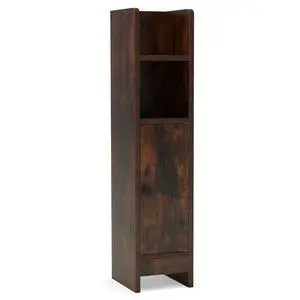 SPORFIT Small Bathroom Storage Cabinet w/Door, Rustic Brown SPORFIT Small Bathroom Storage Cabinet w/Door, Rustic Brown