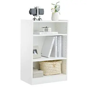 SPORFIT Bookshelf, 3-Tier Open Wooden Bookcase SPORFIT Bookshelf, 3-Tier Open Wooden Bookcase