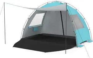 SPORFIT Beach Tent Sun Shelter, UPF50+, Blue (3-4 Person) SPORFIT Beach Tent Sun Shelter, UPF50+, Blue (3-4 Person)