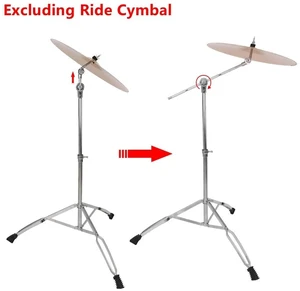New Steel Cymbal Boom Stand Drum Hardware Percussion Holder Mount Silver Color