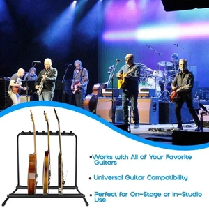 Multi Guitar Stand 7 Holder Folding Organizer Rack Stage Bass Acoustic Electric Multi Guitar Stand 7 Holder Folding Organizer Rack Stage Bass Acoustic Electric