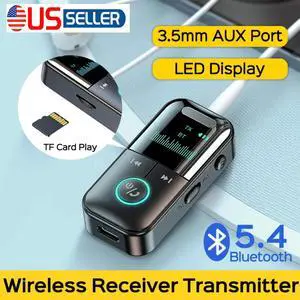 USB Wireless Bluetooth 5.4 Transmitter Receiver 4in1 Audio Adapter 3.5mm Aux Car USB Wireless Bluetooth 5.4 Transmitter Receiver 4in1 Audio Adapter 3.5mm Aux Car