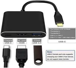 USB C to HDMI Multiport Adapter, Thunderbolt 3 4K HDMI Digital AV Adapter with USB 3.0 & PD Fast Charging Port, Aluminum Type C Hub for MacBook, iPad Pro, Samsung S20/S10+, Laptop, Monitor, Projector USB C to HDMI Multiport Adapter, Thunderbolt 3 4K HDMI Digital AV Adapter with USB 3.0 & PD Fast Charging Port, Aluminum Type C Hub for MacBook, iPad Pro, Samsung S20/S10+, Laptop, Monitor, Projector